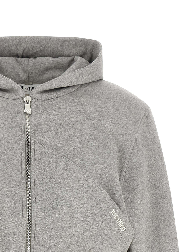 The Attico Cropped Hoodie Felpe - Grigio | d8c227b012f02177040f1ac414dfcbb249ee4dd4
