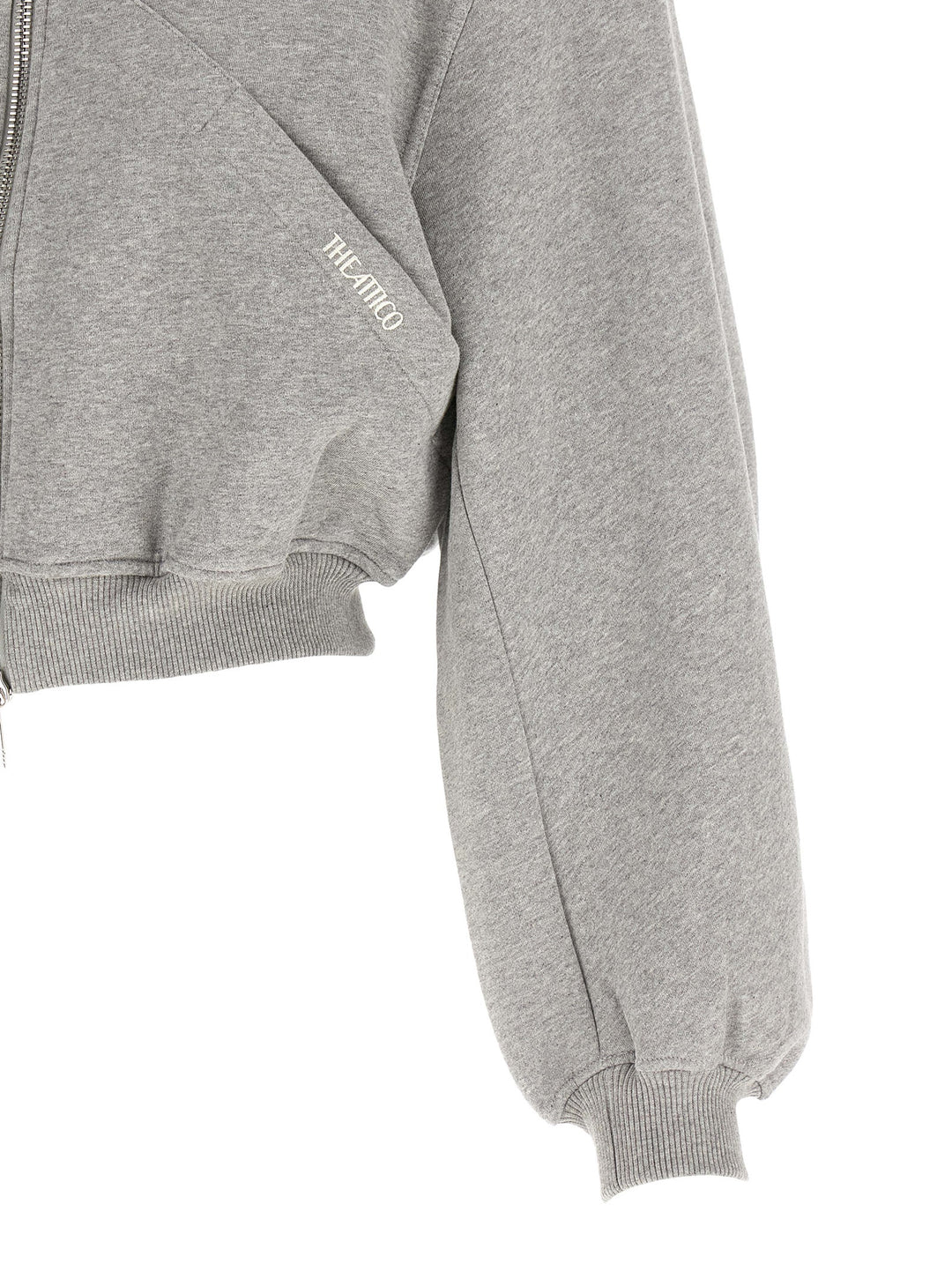 The Attico Cropped Hoodie Felpe - Grigio | 1080daa6150b31b2e3e54217aef74c47ab3b3fb7