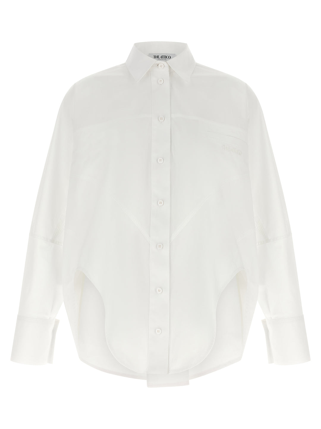 The Attico Shaped Hem Shirt Camicie - Bianco | 67aa44f87453f512f69149812bc9e909adbffeed