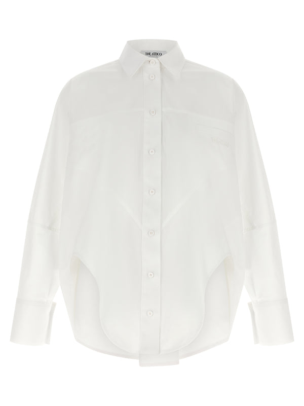 Shaped Hem Shirt Camicie Bianco