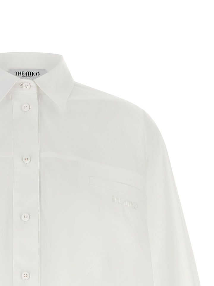 The Attico Shaped Hem Shirt Camicie - Bianco | beea99d5005c7244a37eb077b61865a6c3ee9a63
