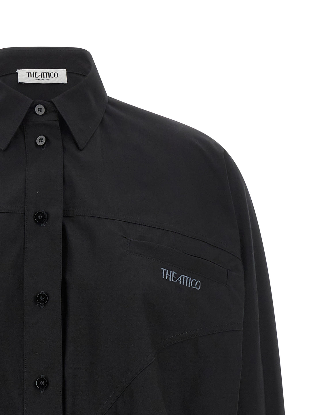 The Attico Shaped Hem Shirt Camicie - Nero | dfa0769d39b9d762add59e9cef951f8f2b1fc70b
