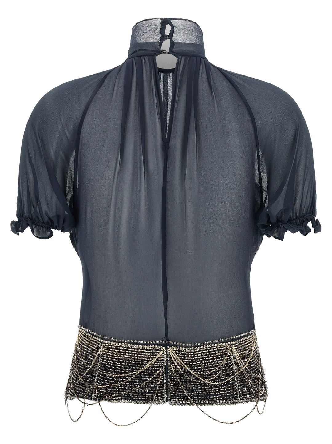 The Attico Jewel Embroidery Top Top - Blu | df942fe96c928615f7482f627a54daea9082ad3e