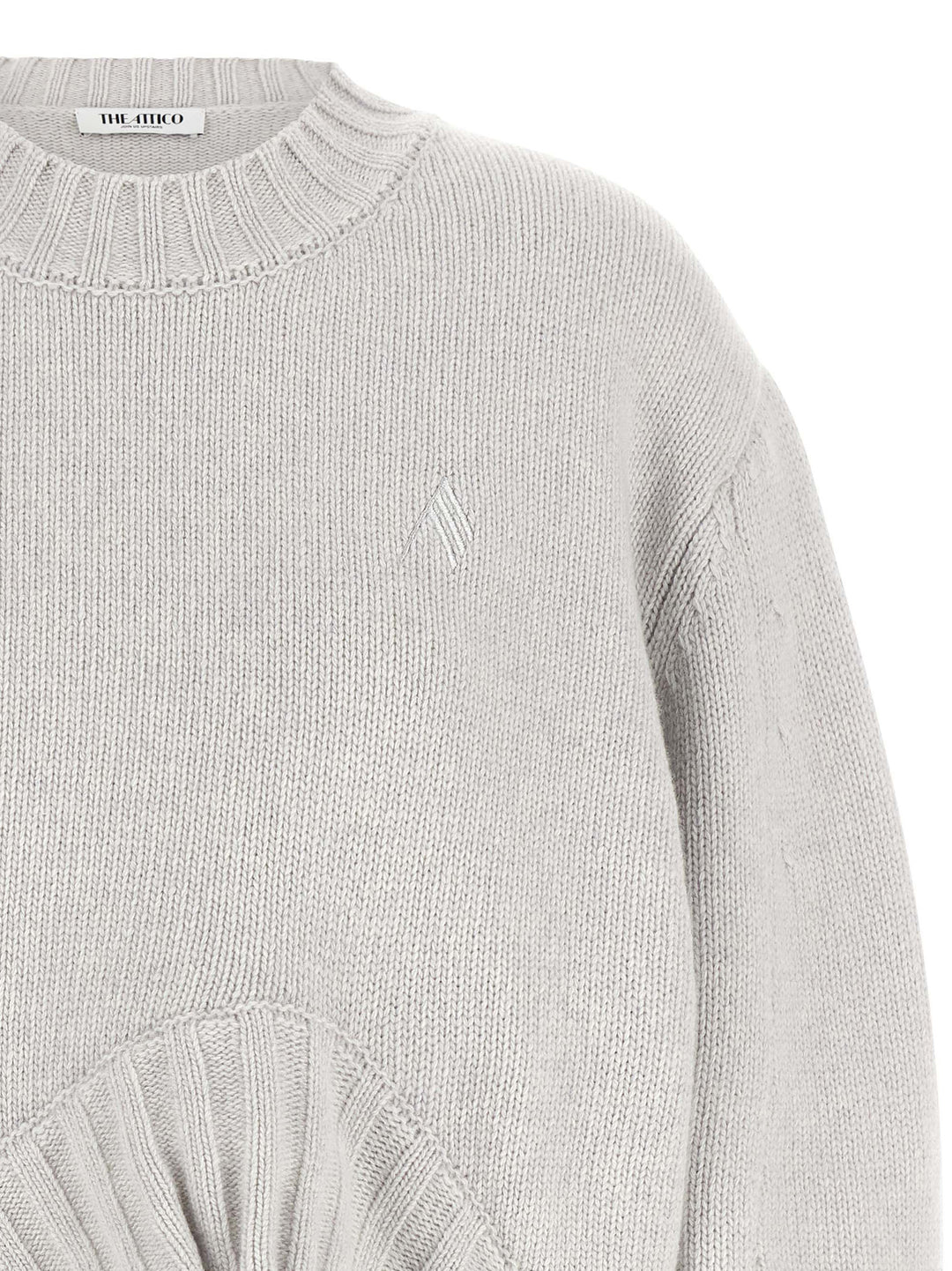 The Attico Asymmetrical Hem Sweater Maglioni - Grigio | 208a20c5920dee75064dece5f8ee16708c4a0f87