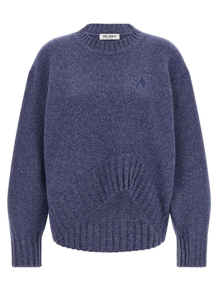 The Attico Asymmetrical Hem Sweater Maglioni - Blu | a74244741404937911dd46ee795b772845b87001