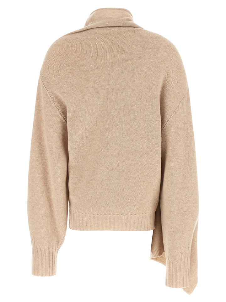The Attico Sweater With Scarf Maglioni - Beige | 78e4722b374accc73664be8d0ccc0698d6565212