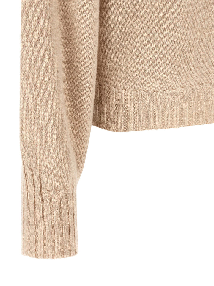 The Attico Sweater With Scarf Maglioni - Beige | bb7025efca5108c2baf082c2ba69d6f10e55878f