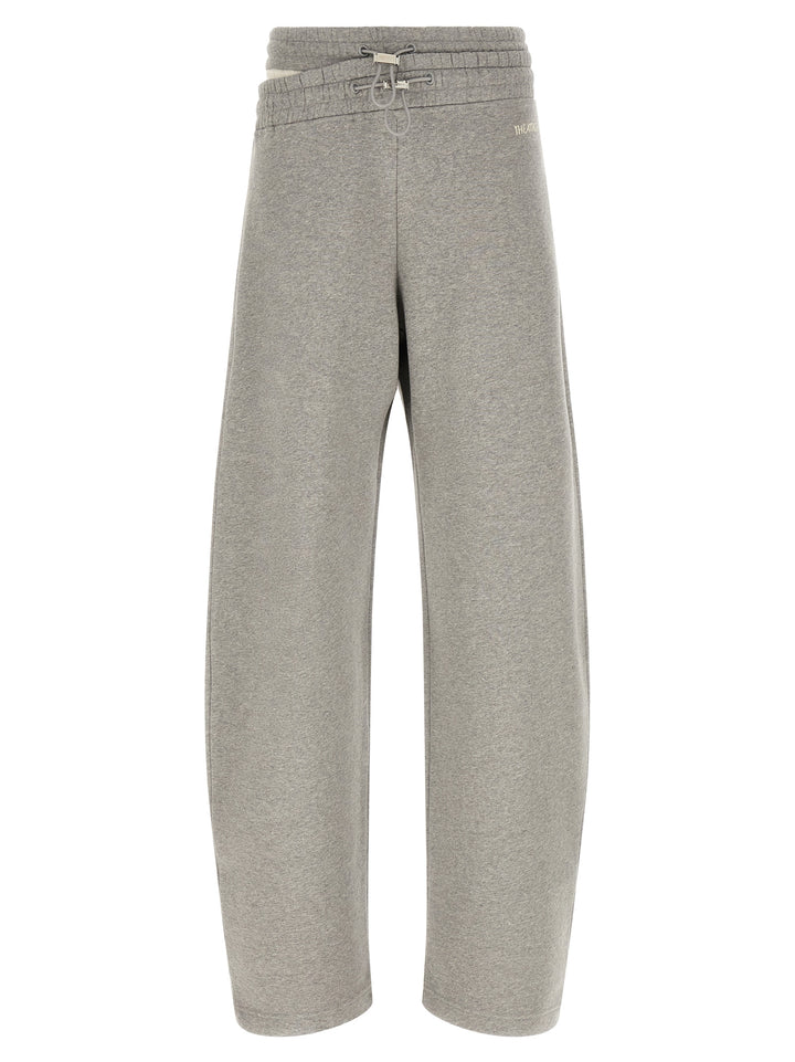 The Attico Asymmetrical Double Waist Trousers Pantaloni - Grigio | 97c60264c23222ed37b80a72e54049bfbf4c69f7
