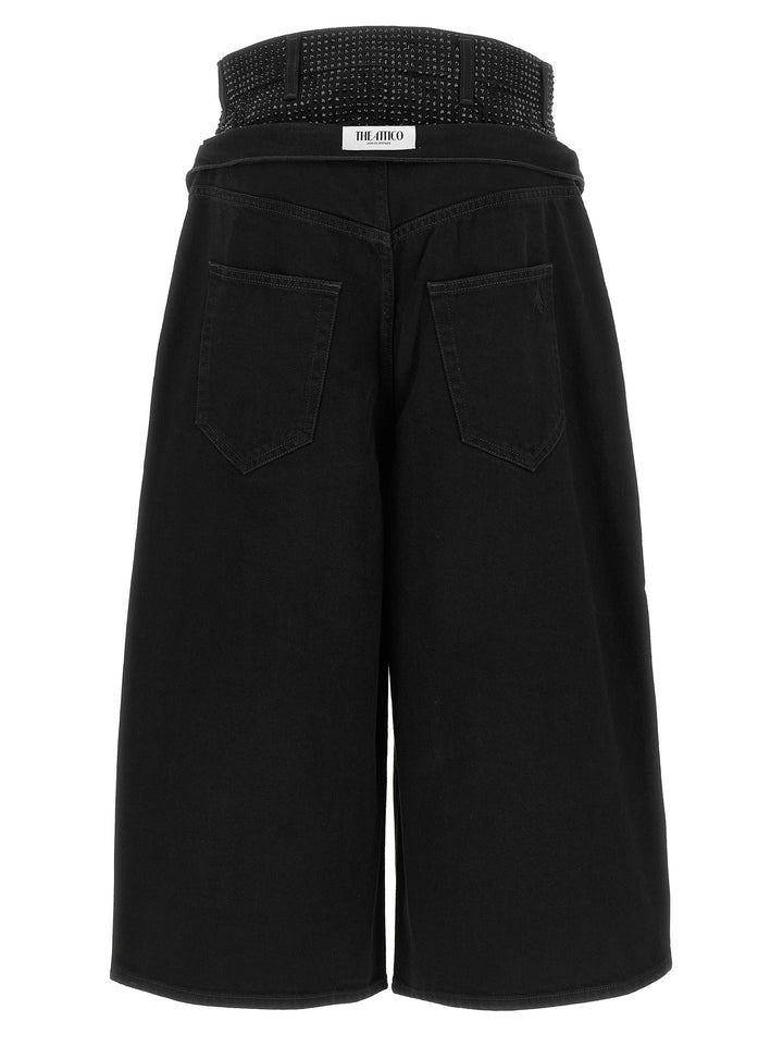 The Attico Crystal Insert Jeans - Nero | 5d2ea4bea5e6c1b22a207e4dc56b103c8639979d