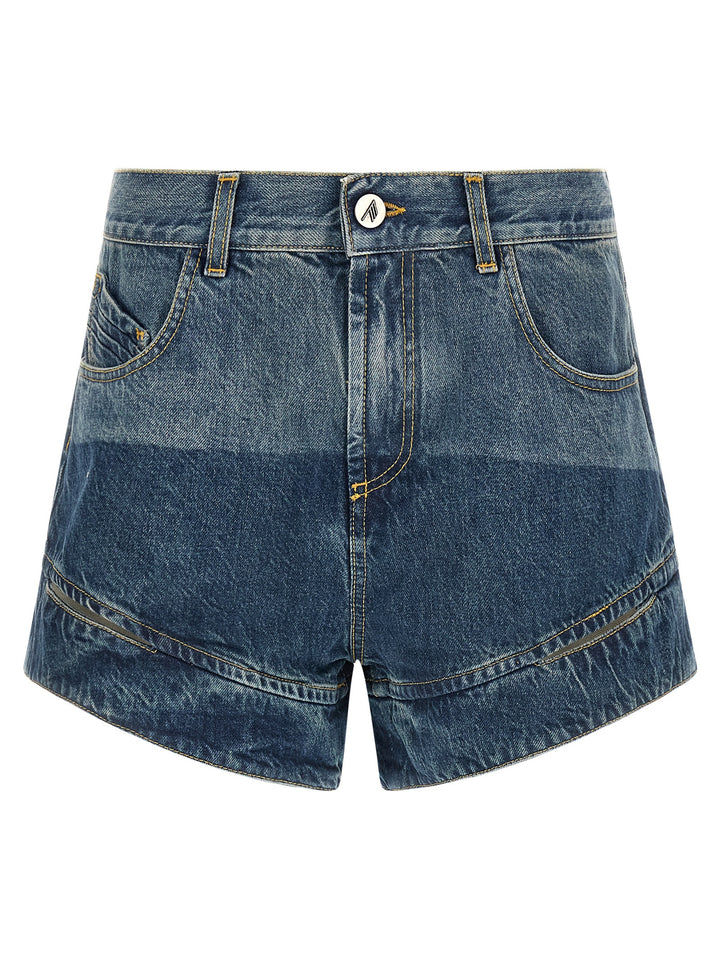The Attico Cut-Out Shorts Bermuda e Short - Blu | a2406b2c87e577535f88e7b98fd1ea47118874d7