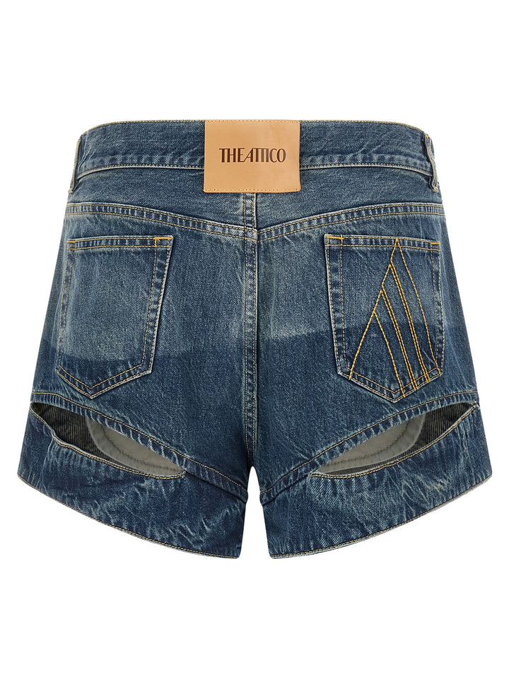 The Attico Cut-Out Shorts Bermuda e Short - Blu | 9704bc4f8e0599337fd65d24476c2e6d71db3073