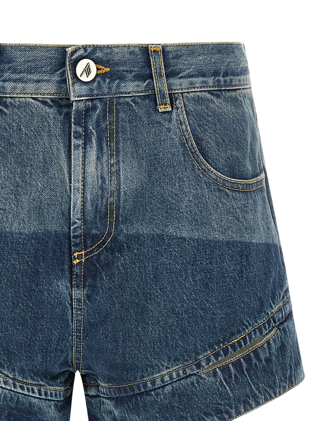 The Attico Cut-Out Shorts Bermuda e Short - Blu | 4f2a3d89ec9a13df49832fe24c19d046161e4e35