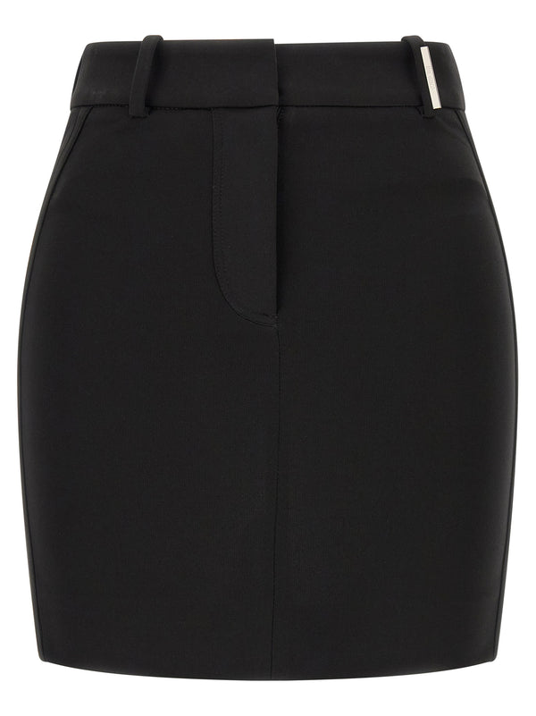 Metal Plate Skirt Gonne Nero