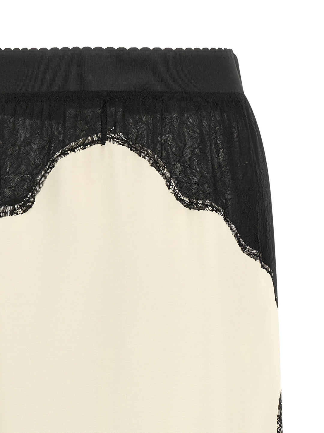 The Attico Lace Insert Skirt Gonne - Bianco/Nero | 2e8825d76d58dcba2a2fc1d7f277158d66021219