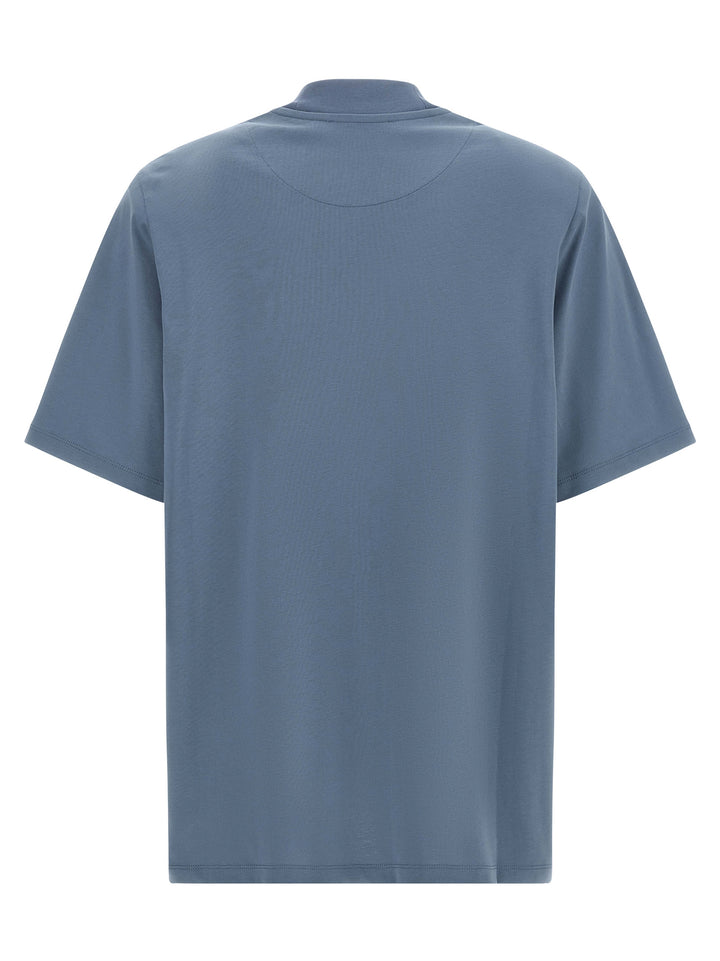 The Attico Mock-Neck T shirt - Blu | 139d40d935ff88ffbe89b0ee1133553c0705a27d