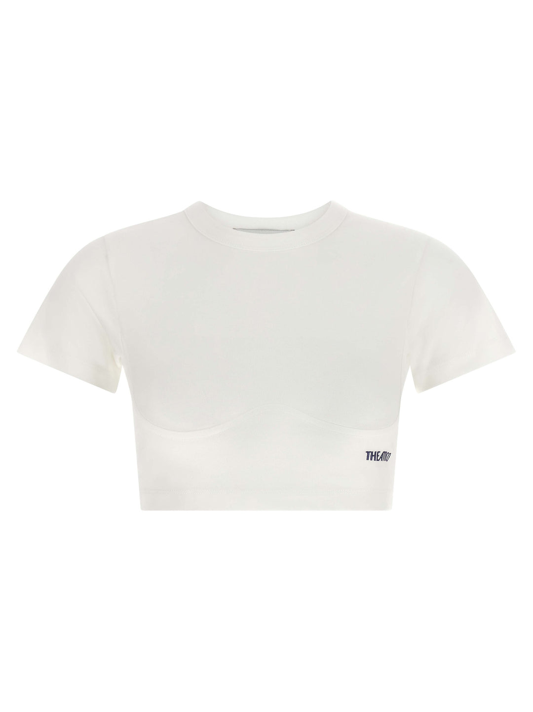 The Attico Bustier Crop T shirt - Bianco | f3e18c98a0afb40764c2ed6c887ea9247b4ead24