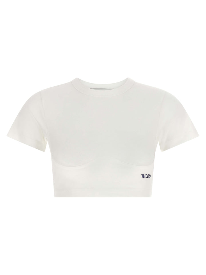 The Attico Bustier Crop T shirt - Bianco | f3e18c98a0afb40764c2ed6c887ea9247b4ead24