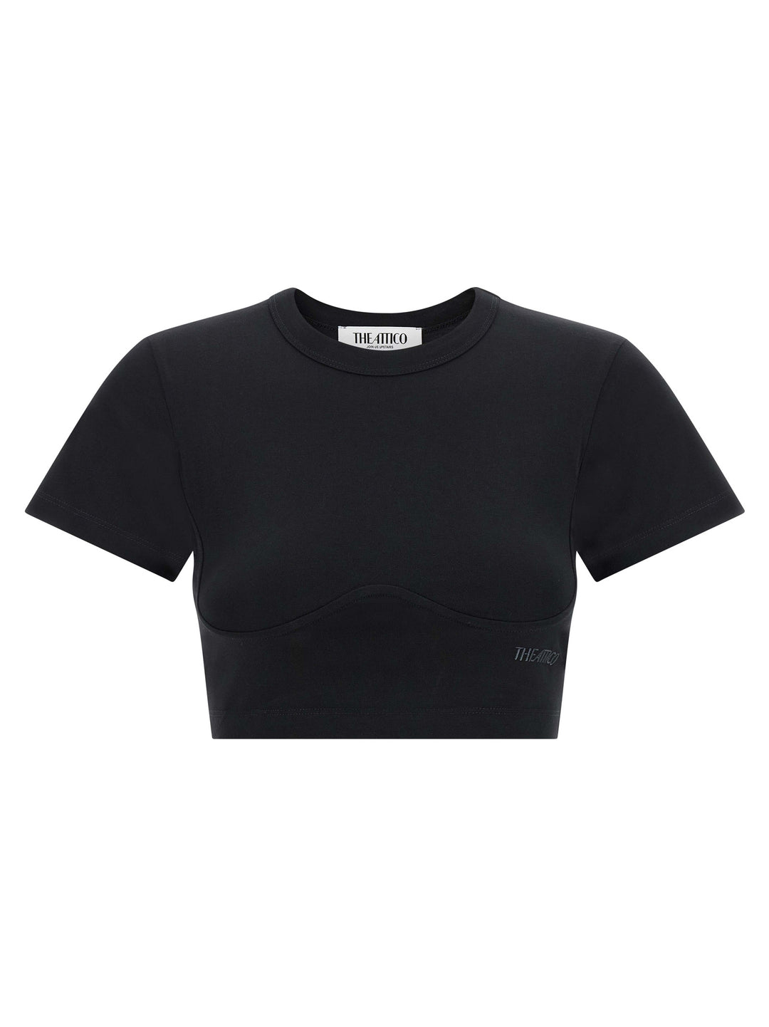The Attico Bustier Crop T shirt - Nero | 190fa37b6b0e6f5581c1fb1d6ff60c7e03f53936
