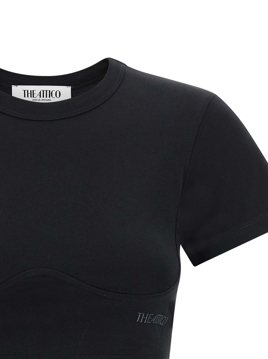 The Attico Bustier Crop T shirt - Nero | ed283cb52b2a48a695b8f9c83b12f722c5014a2f
