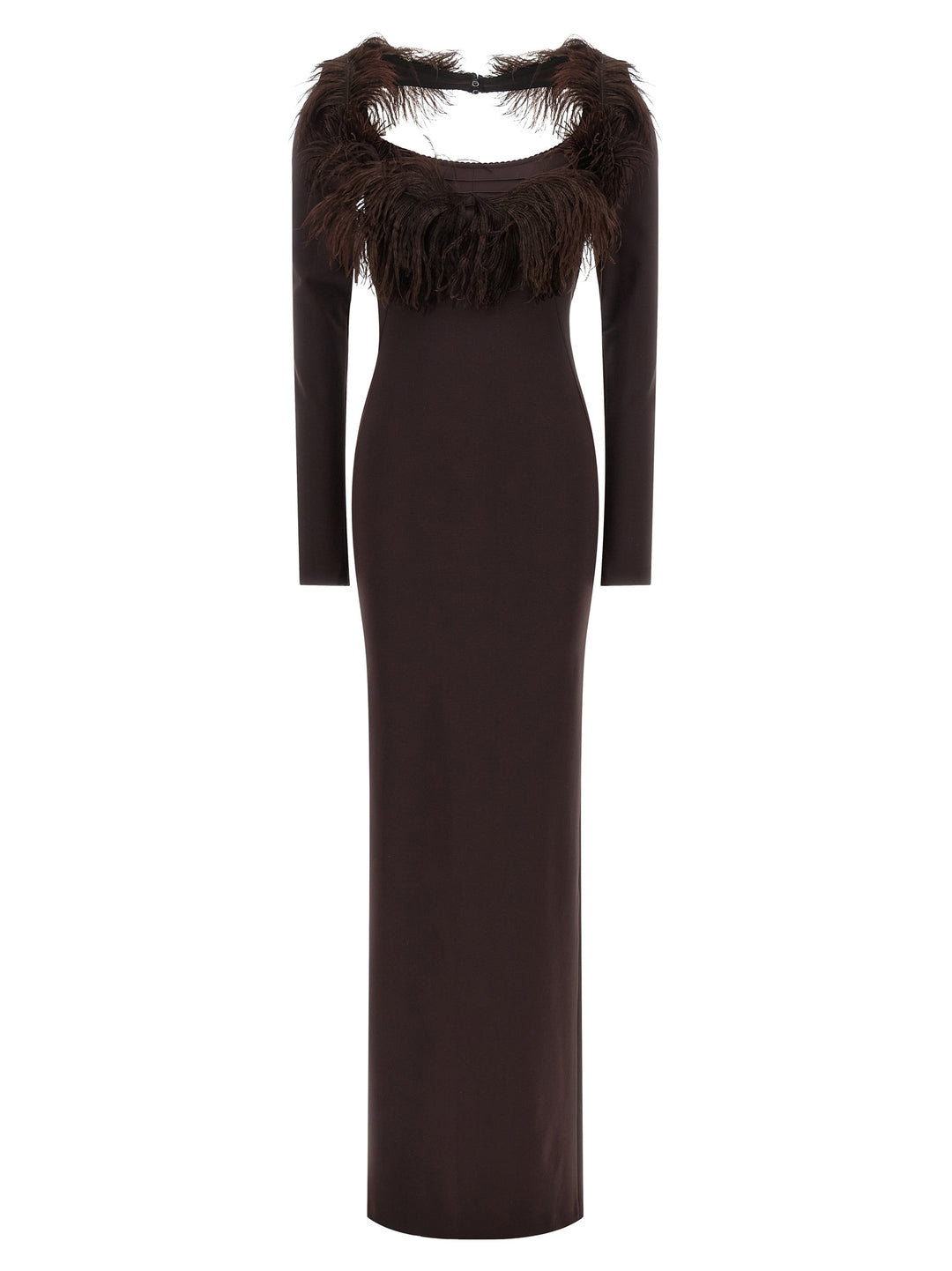 The Attico Feather Dress Abiti - Marrone | be1d0524160a842fad07653b634855755a4c01ed