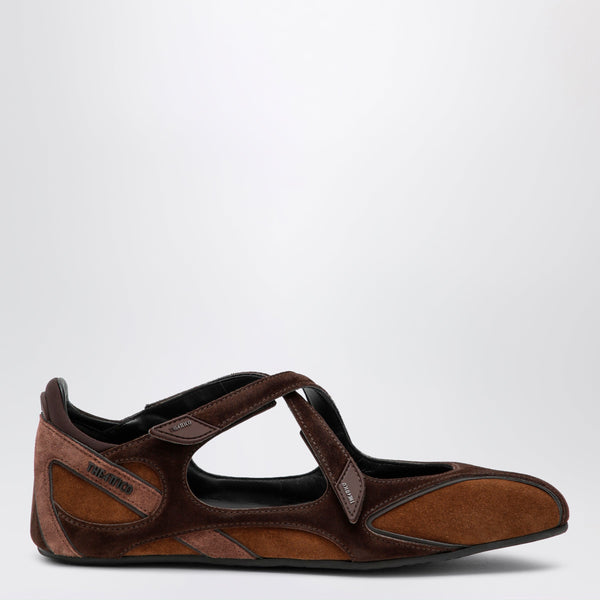 Floor 01 Suede Ballerina-Sneaker Flats In Brown