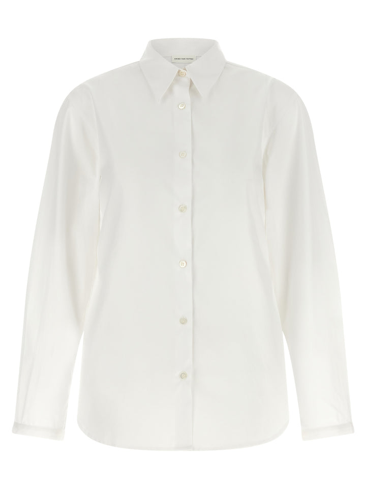 Dries Van Noten  Shirt With Embroidered Cuffs Camicie - Bianco | 53684ab7bb1866668f9029aab14260b2d47cd2d9