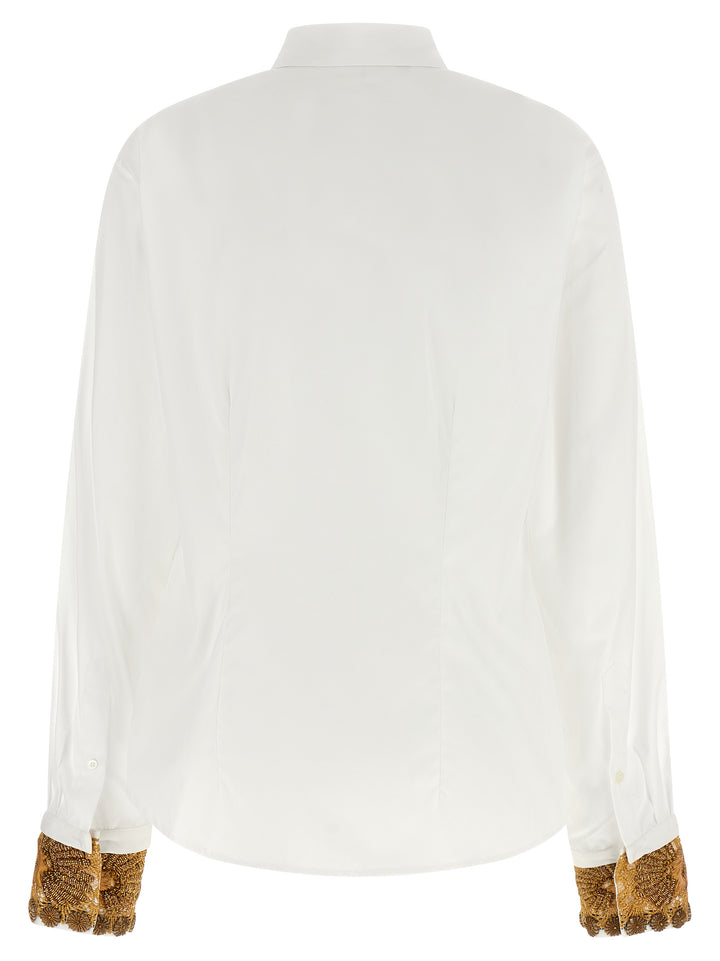 Dries Van Noten  Shirt With Embroidered Cuffs Camicie - Bianco | e43de2ca3e7318828d2d9202805046183e610d66