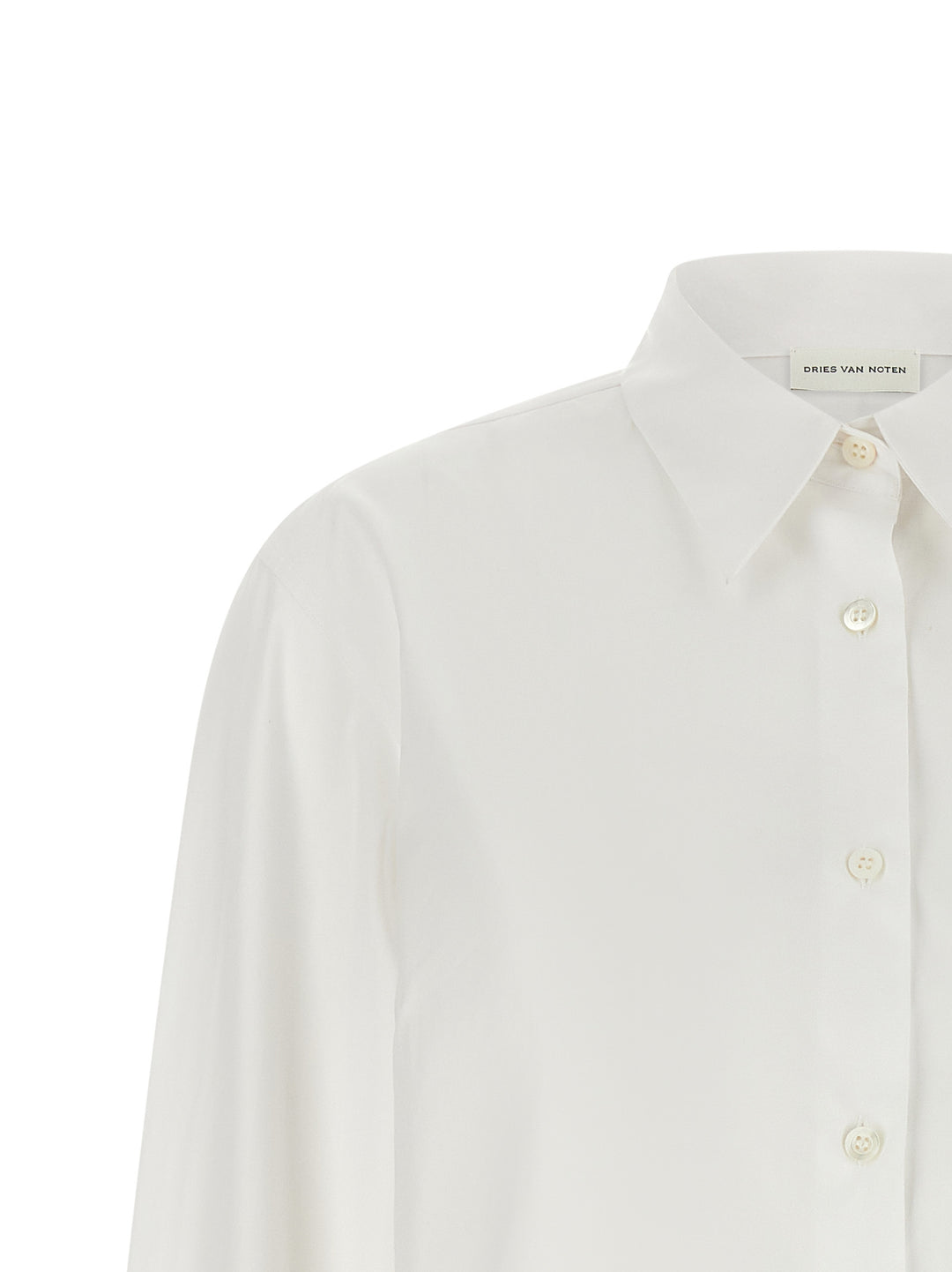 Dries Van Noten  Shirt With Embroidered Cuffs Camicie - Bianco | 4a6237599bee57d05a4f10ad50183fd9425f6555