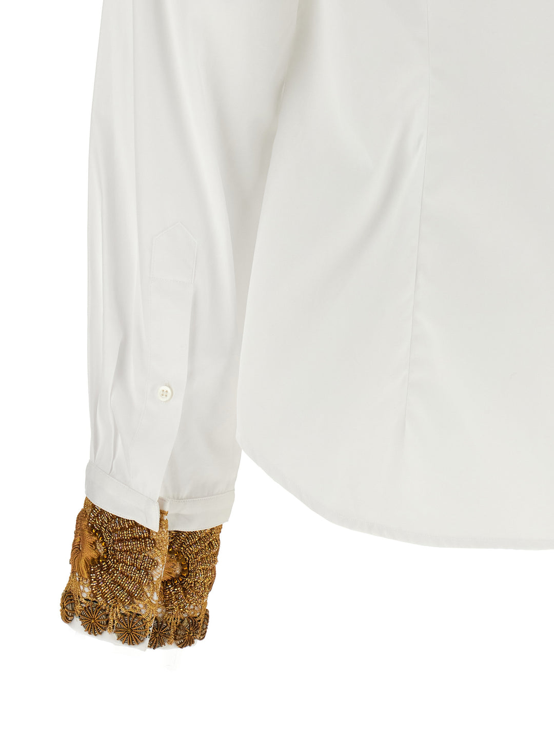 Dries Van Noten  Shirt With Embroidered Cuffs Camicie - Bianco | 618e8145380cc0c0d2eec1faa14574215b88f0fd
