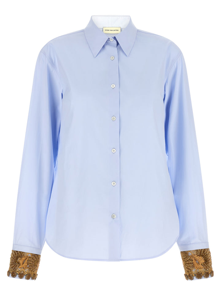 Dries Van Noten  Chloris Camicie - Celeste | 541f150eecb8283a1f3a97f7992bfc3dc54ebe77