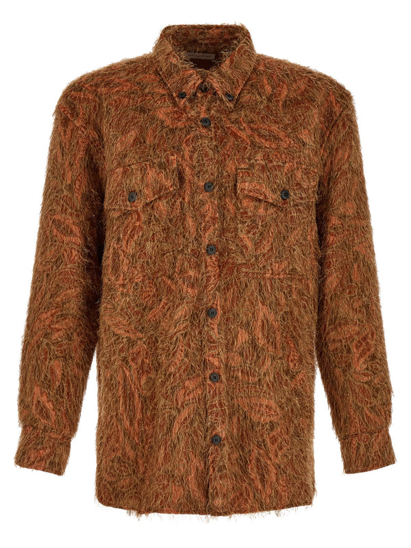 Shaggy Fringed Shirt Camicie Arancione