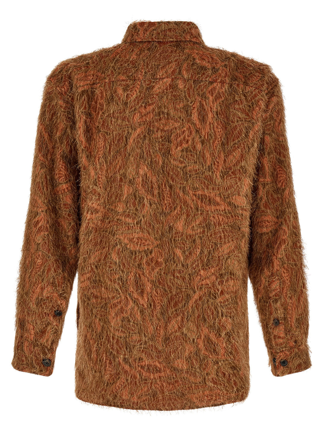 Dries Van Noten  Shaggy Fringed Shirt Camicie - Arancione | d5d66c0a919a126e6e017afa64c08aa9960d414b