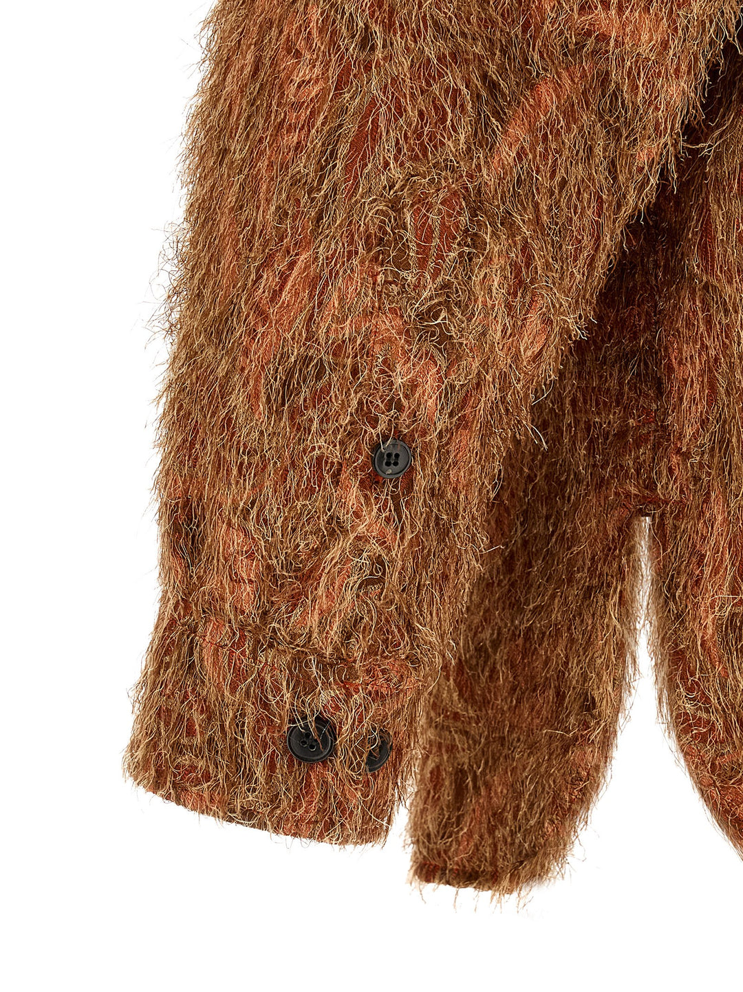 Dries Van Noten  Shaggy Fringed Shirt Camicie - Arancione | 77de799a1691729fcf3e3b3275756581c51108da