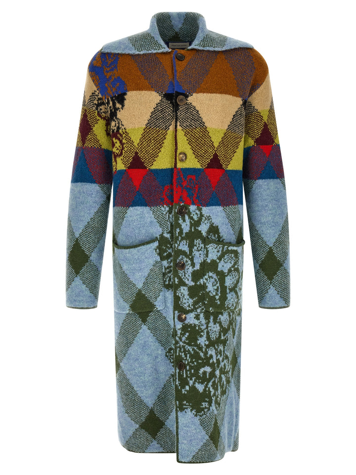 Dries Van Noten  Patchwork Intarsia Cardigan Maglioni - Multicolor | 76f2afe4e08db757e0bde39dd707ad1ec62d8dd6