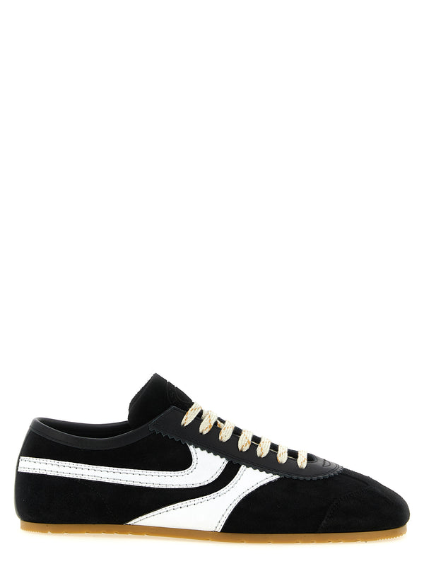 Suede Sneakers Bianco/Nero