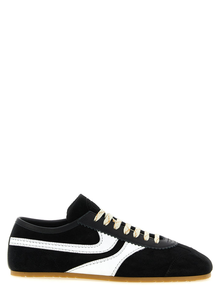 Dries Van Noten  Suede Sneakers - Bianco/Nero | 745eb240ee57b647996be937029c52631049fa91