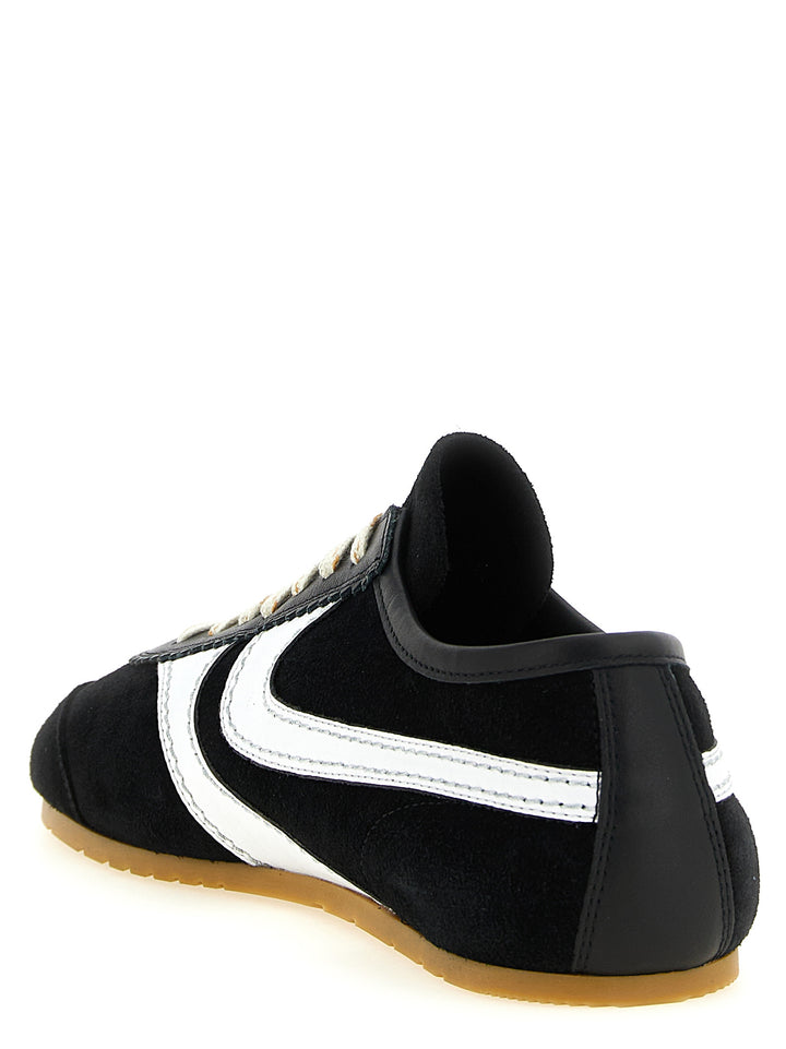 Dries Van Noten  Suede Sneakers - Bianco/Nero | 044294d110743d91c87353cc4de57f365d8dc420
