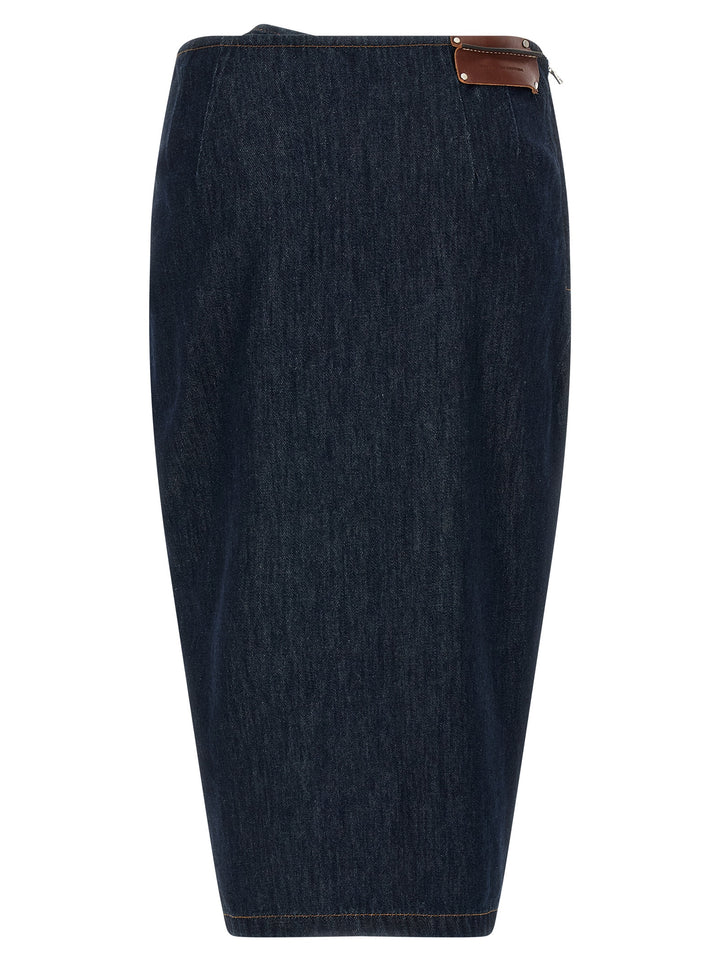 Dries Van Noten  Draped Skirt Gonne - Blu | 2969b35a8c86ce56498a9ceb110b967561790bd6