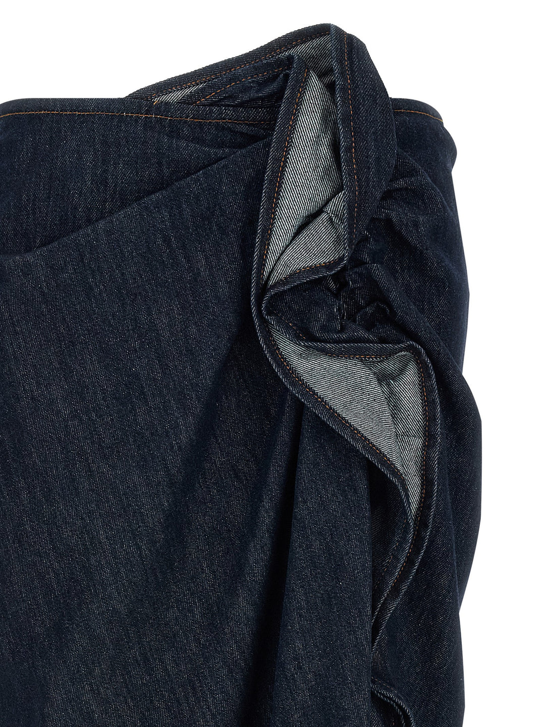 Dries Van Noten  Draped Skirt Gonne - Blu | df78b1c956284da5761e39c8e9c925a6c5c8bb28