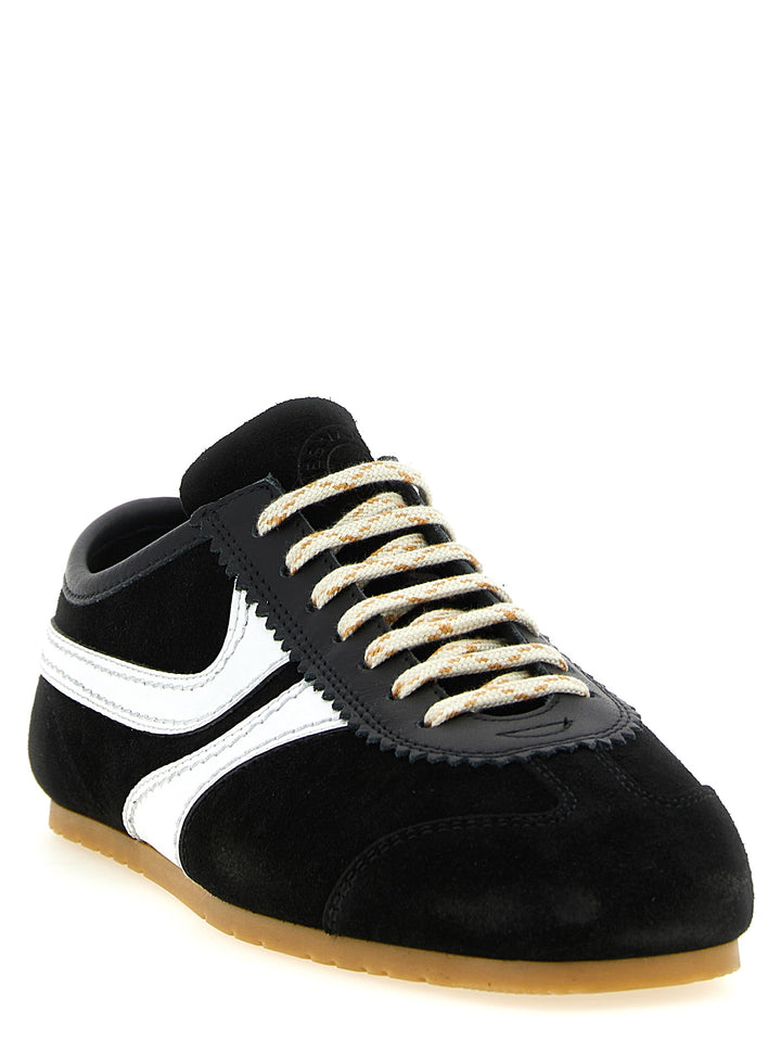 Dries Van Noten  Suede Sneakers - Bianco/Nero | 688dea975b751dc98e80def7e84c7516b7dcf889