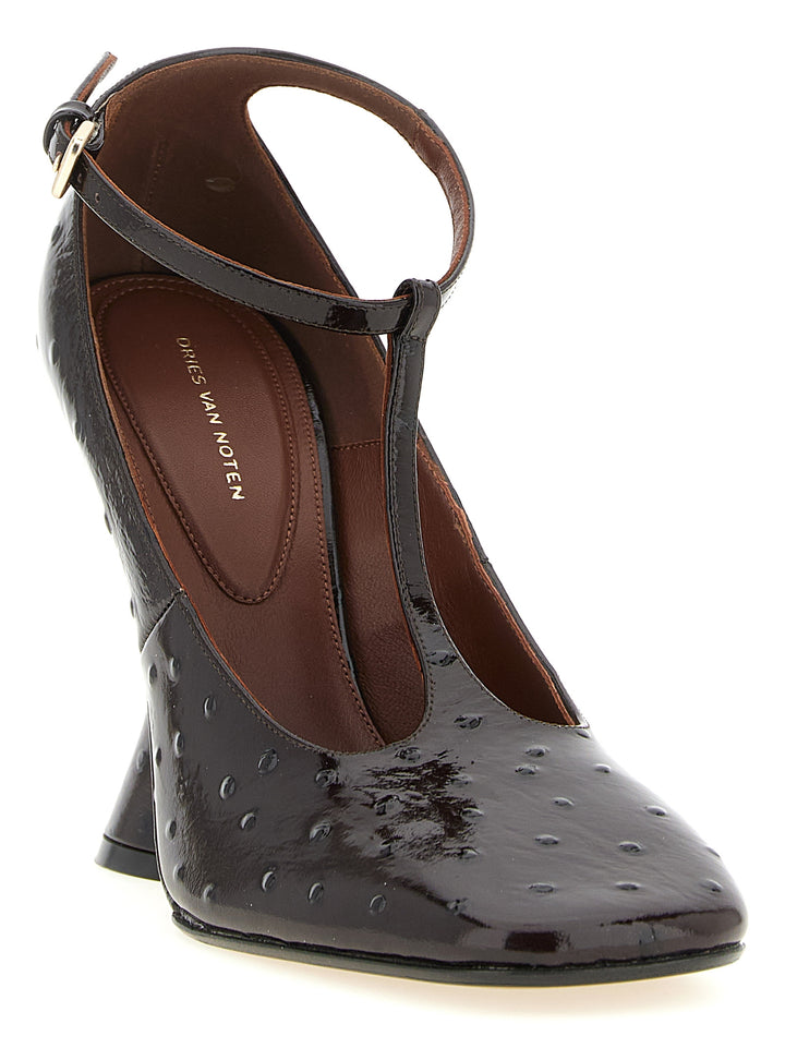 Dries Van Noten  Sculptural Heel Pumps Zeppe - Bordeaux | 431ae833f50cddd8d6240a232dcb567ae75410bf
