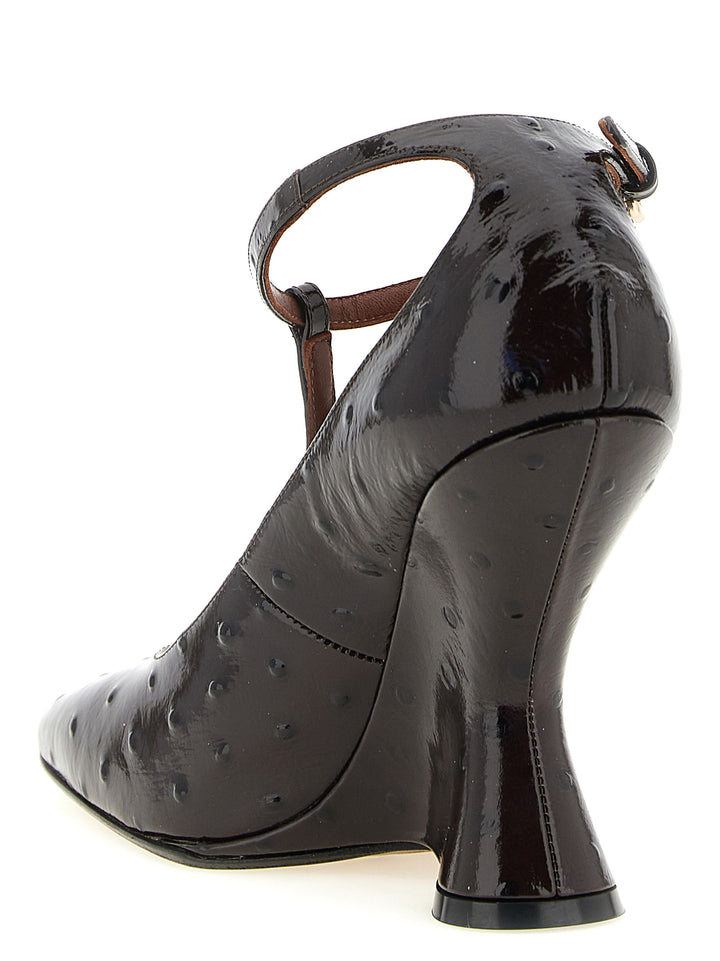 Dries Van Noten  Sculptural Heel Pumps Zeppe - Bordeaux | 8237d400245abe92e2f697be3ccec24509537363