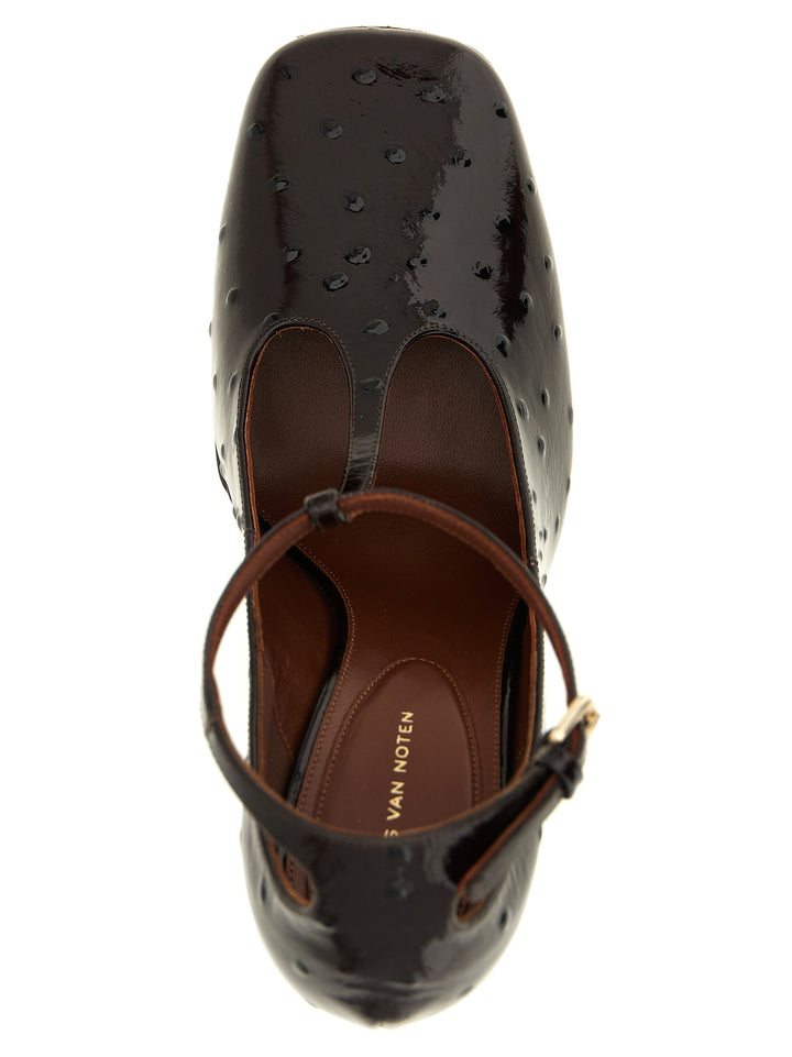Dries Van Noten  Sculptural Heel Pumps Zeppe - Bordeaux | 598ea7b4d4846f8374603d9fdc63301c5f454dea