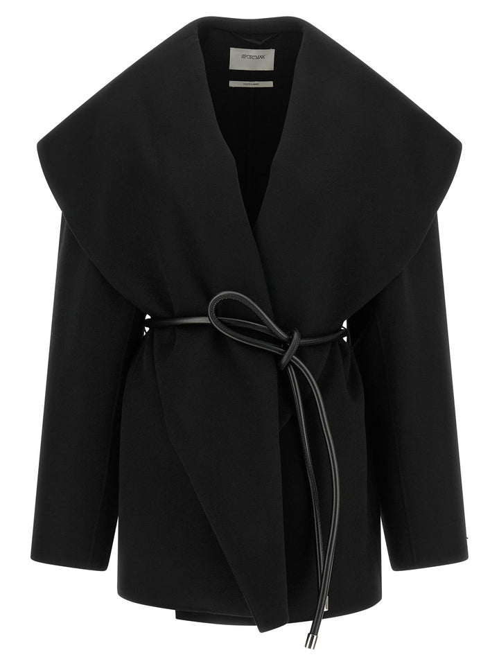 Sportmax Spxuguale Trench e Impermeabili - Nero | e26b4b03791a1c0d93f7de8a52fef01d1c0e25f5