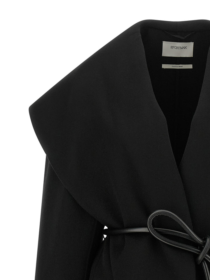 Sportmax Spxuguale Trench e Impermeabili - Nero | 06a81e966bded0d2428f2850439d482027e8aaa3