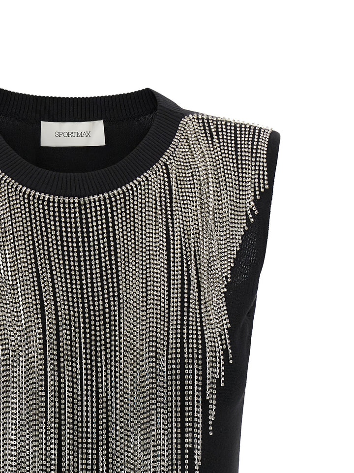 Sportmax Spxcrine Top - Nero | eb215919b77cf083f3407a48747e92a03cfc2f4b