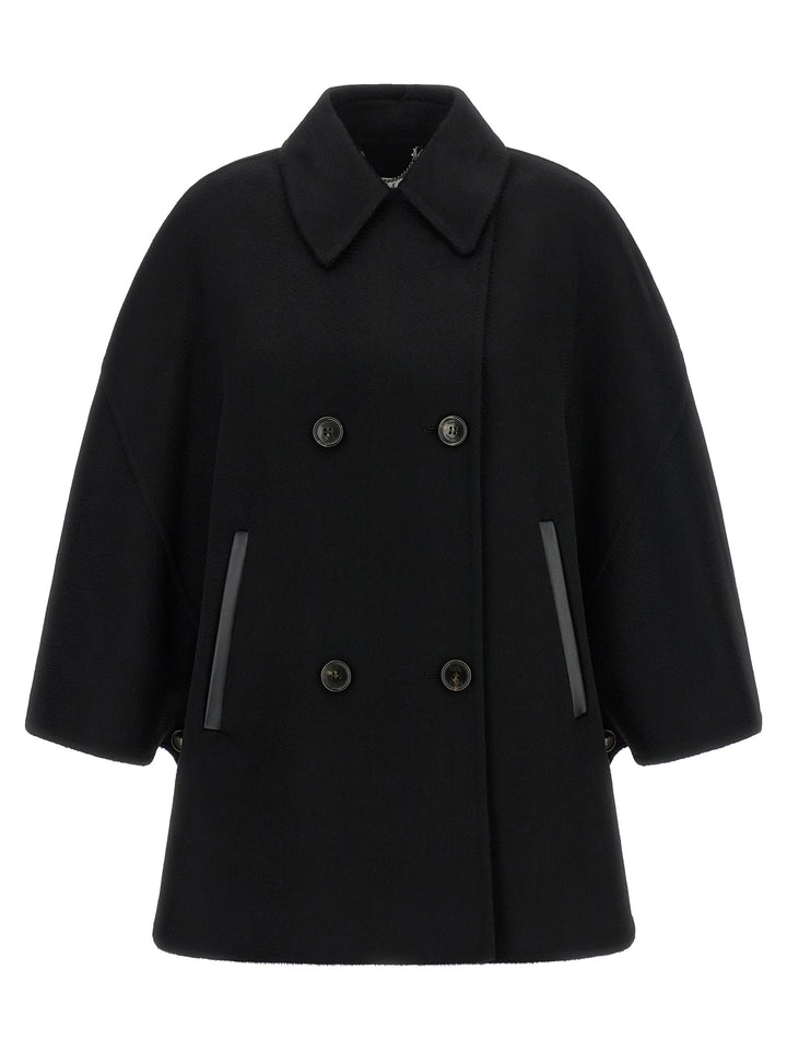 Max Mara Mxaospite Mantelle - Nero | 7816a45c8575821ed9463d4089c75de00be5c6bb