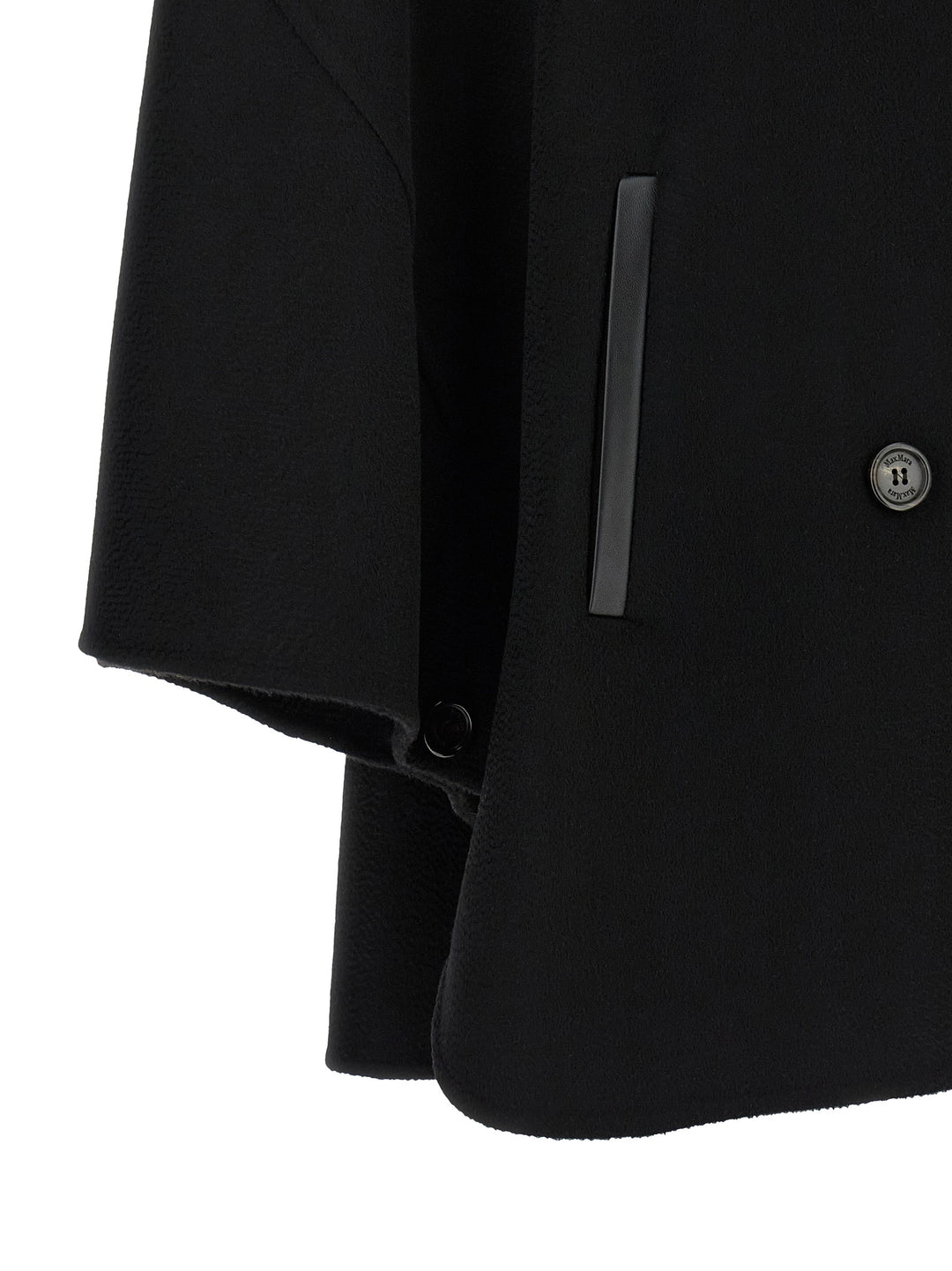 Max Mara Mxaospite Mantelle - Nero | 790e3575ef9c7662f4b81344150b17293853f7c1