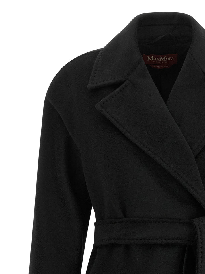 Max Mara Studio Dravenna Trench e Impermeabili - Nero | 88ad4334dd9b1f92599a720149b6983a458f6ba6