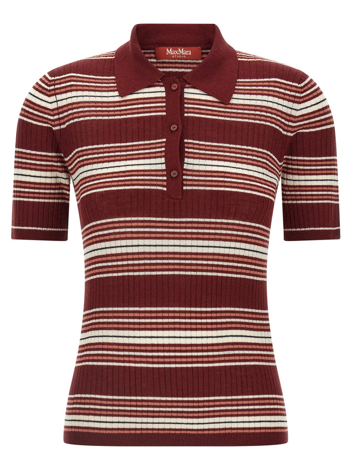Max Mara Studio Msttallero Polo - Bordeaux | 835dd252046703eca62036c843e04e3bcb330f5d